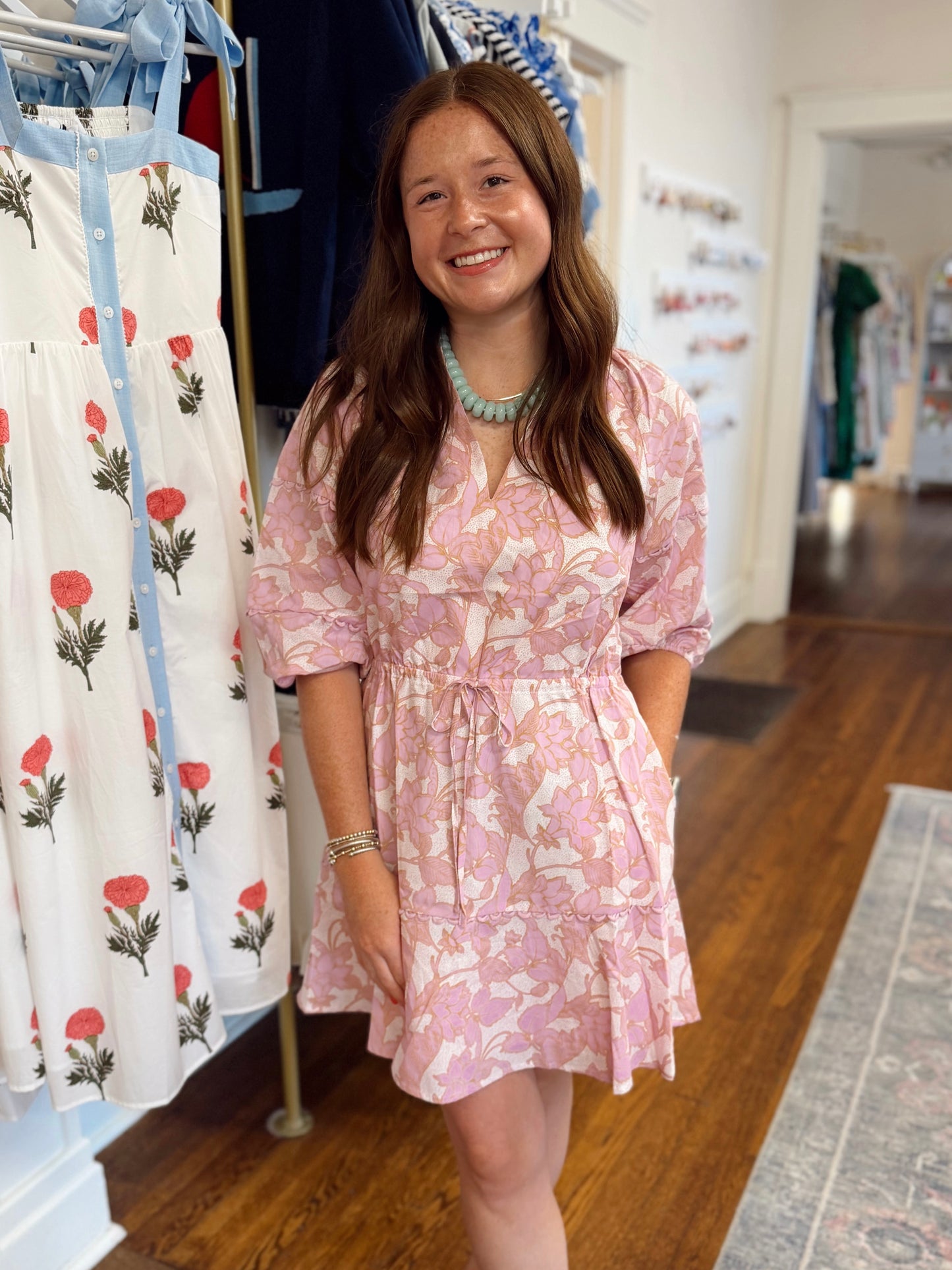 Daney Floral Pink Dress