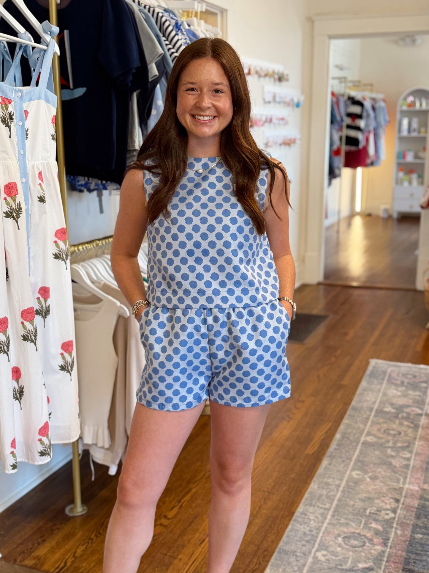 Dottie Sleeveless Top - Blue