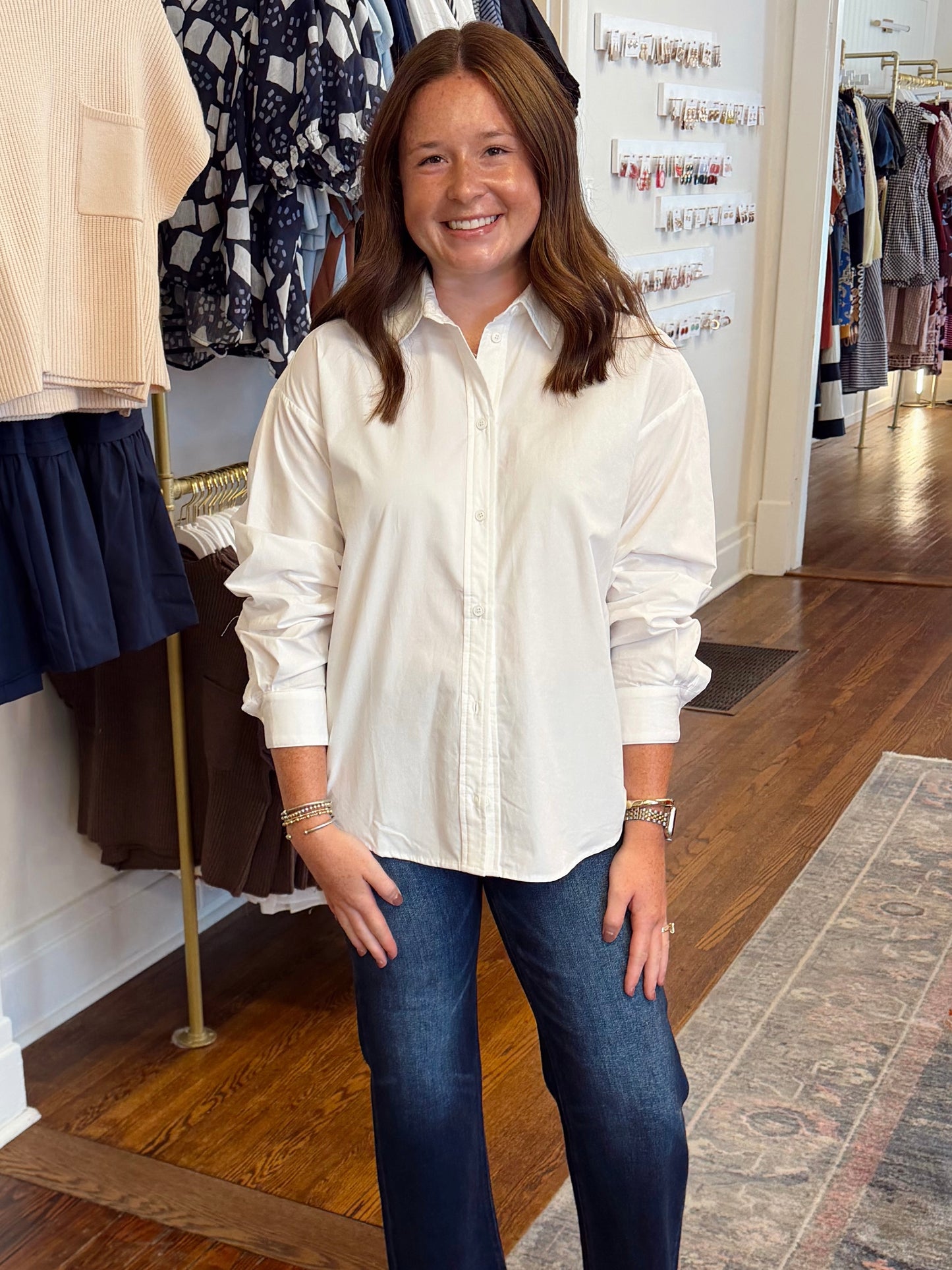 Crisp White Button Down