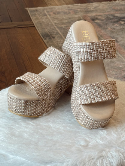 Ocean Avenue Tan Platform Heels