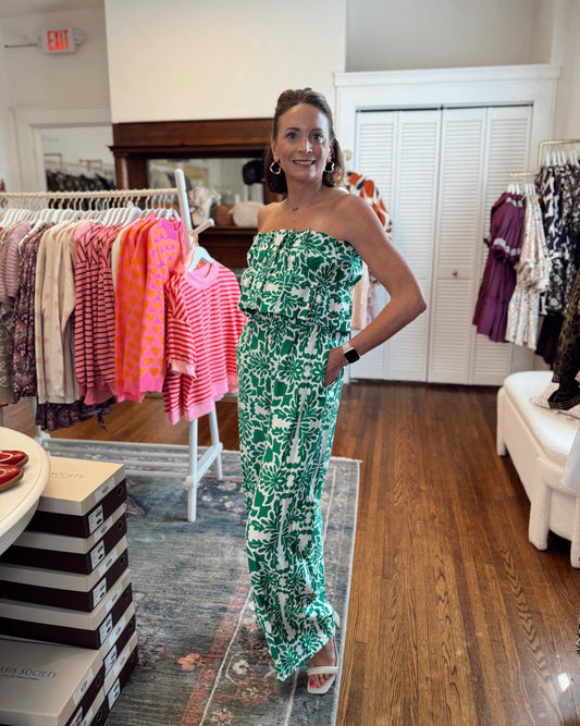 Wynette Floral Strapless Romper