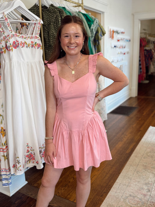 Baby Pink Ruffled Dress