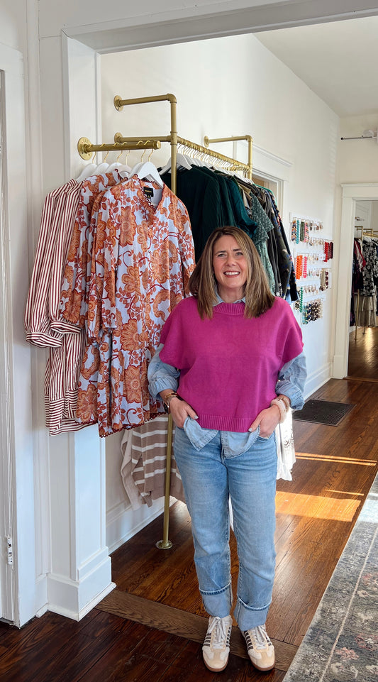 Peony Drop Shoulder Sweater