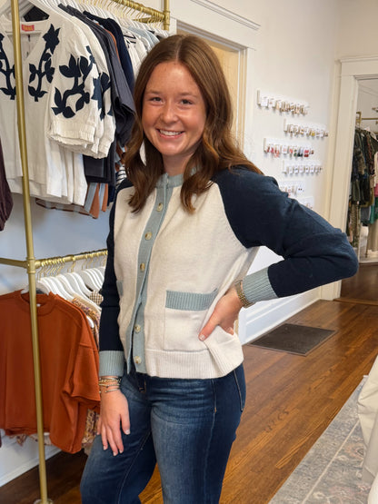 Morning Light Cardigan-Blue