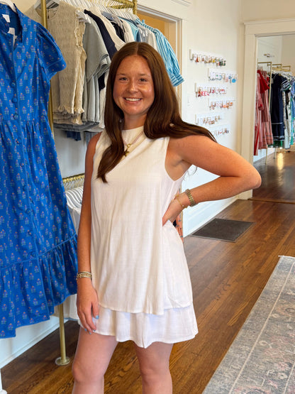 Linen Layered Twisted Dress