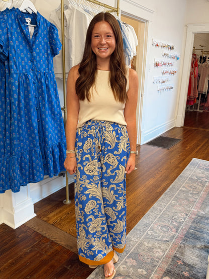 Charlie Blue Pattern Pants