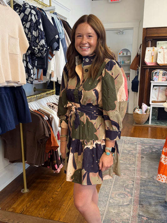 Neena Olive Multicolor Dress