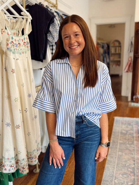 Summer Kickoff Top - Blue
