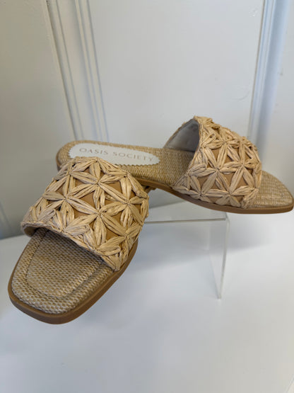 The Natasha Raffia Slide