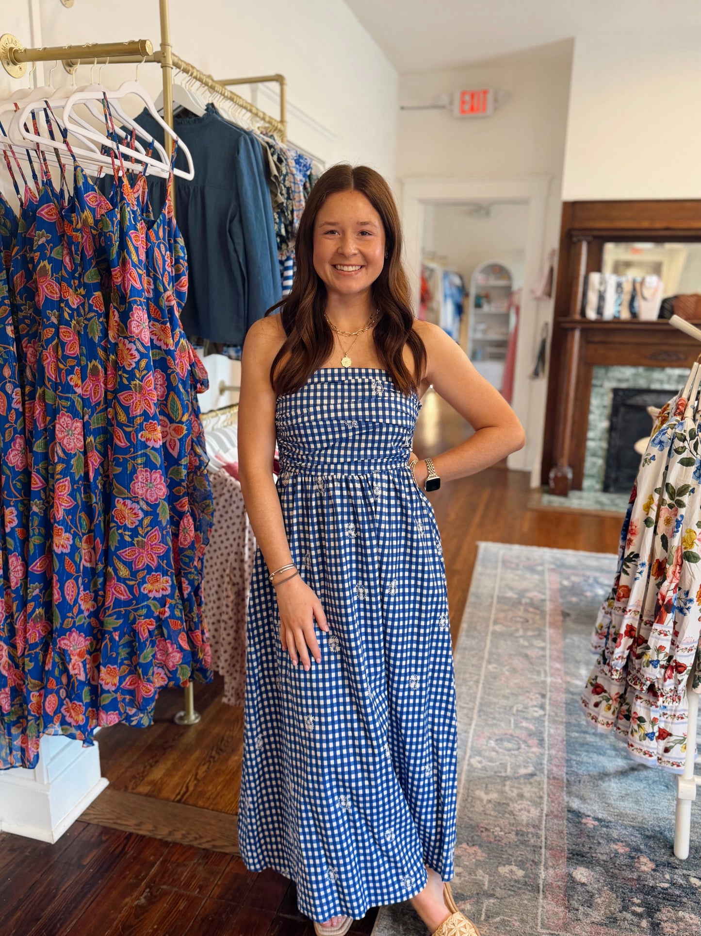 Azure Lace Maxi Dress