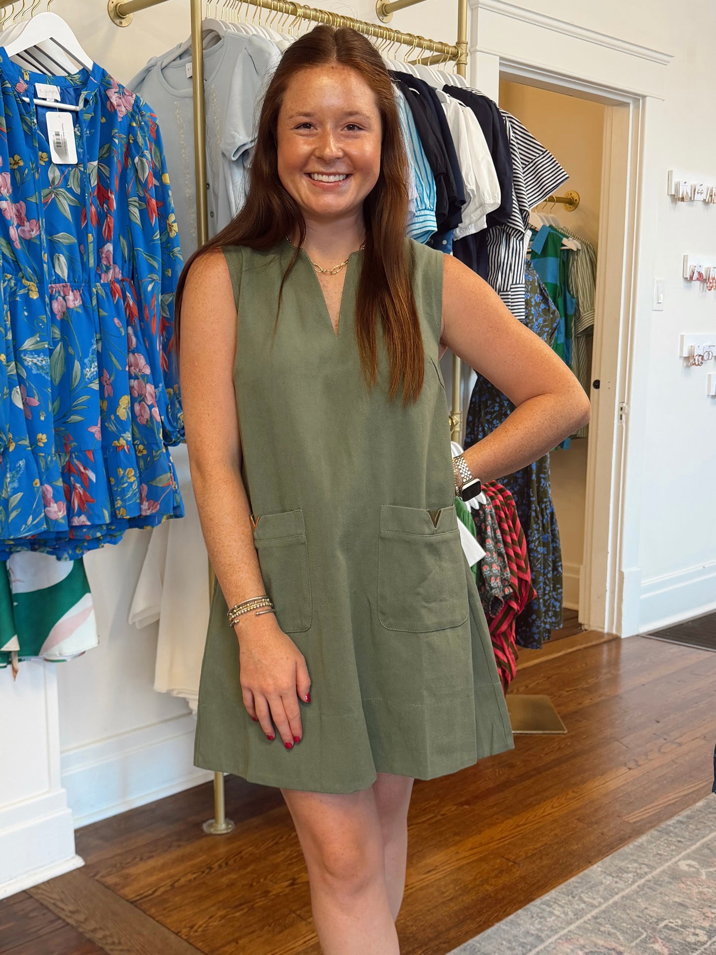 The Katie Dress - Olive