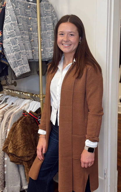 Clancey Open Camel Cardigan