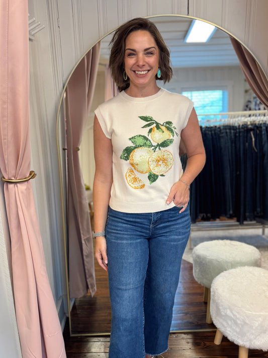 Summer Lemon Sleeveless Sweater