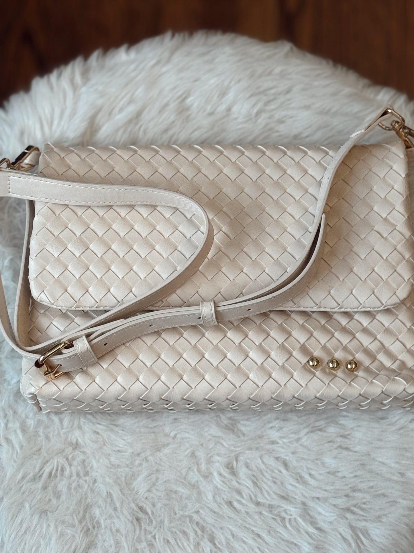 Wrenlee Woven Flap Crossbody