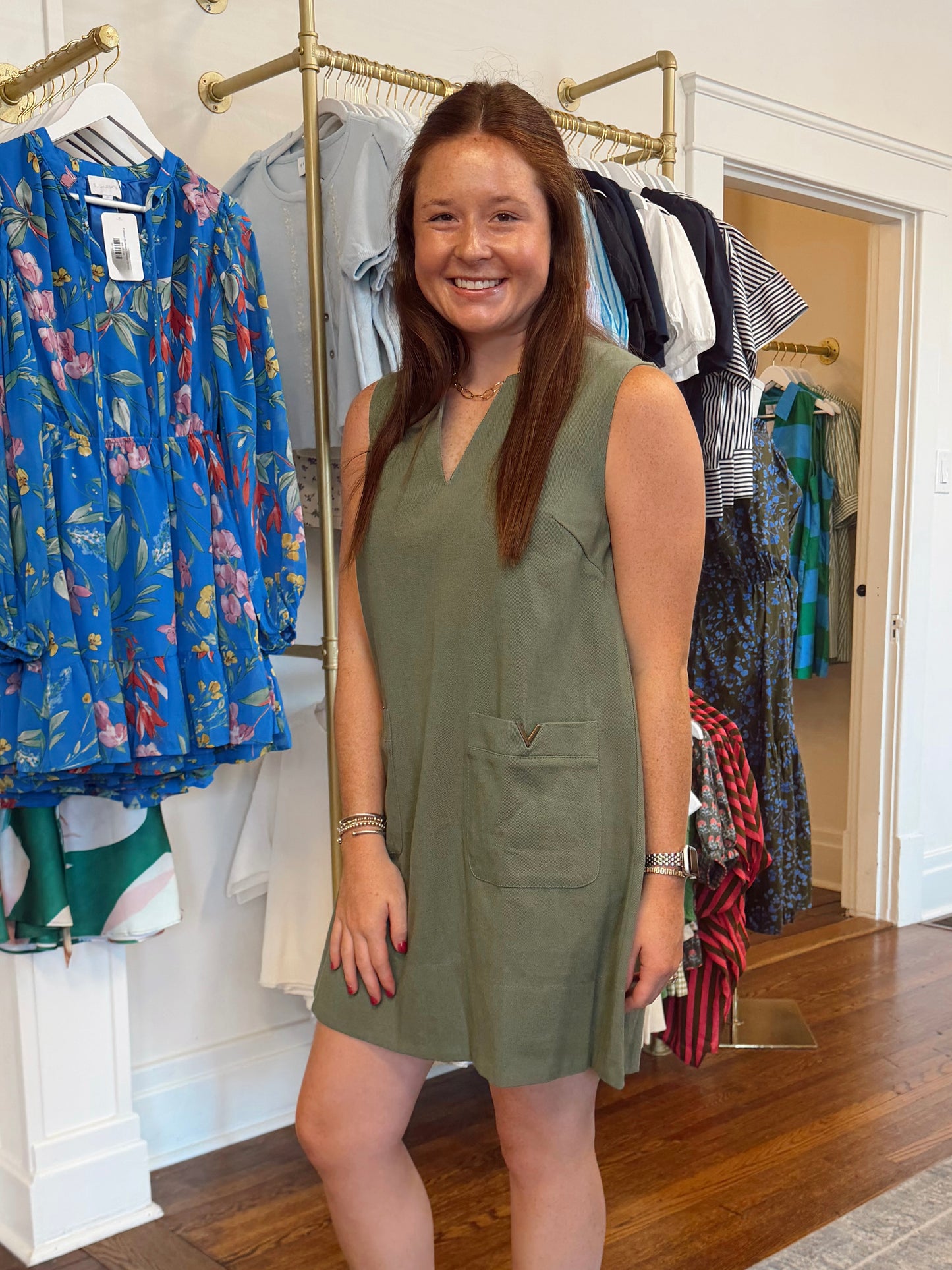 The Katie Dress - Olive