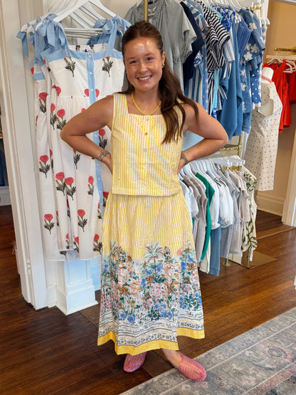 Summerset Stripe Skirt - Yellow