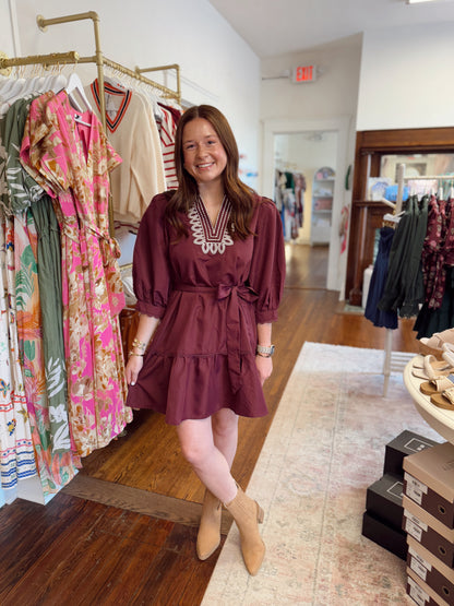 Sugarplum Embroidered Dress