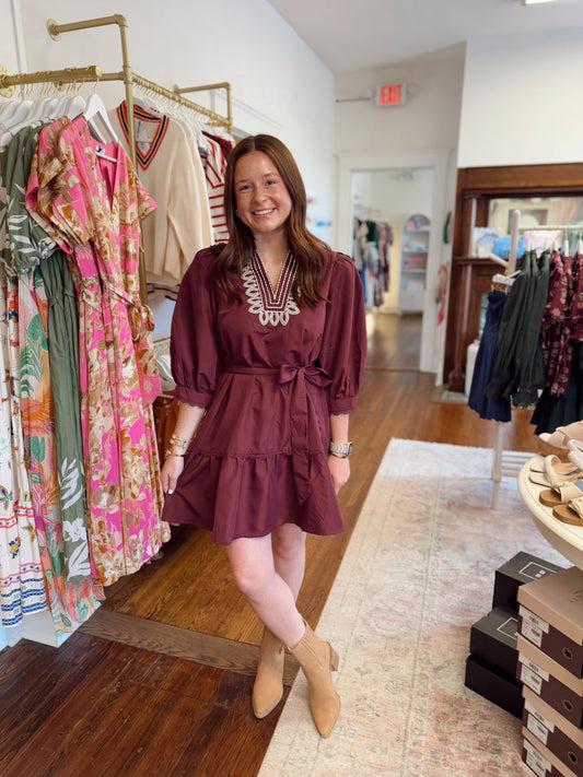 Sugarplum Embroidered Dress