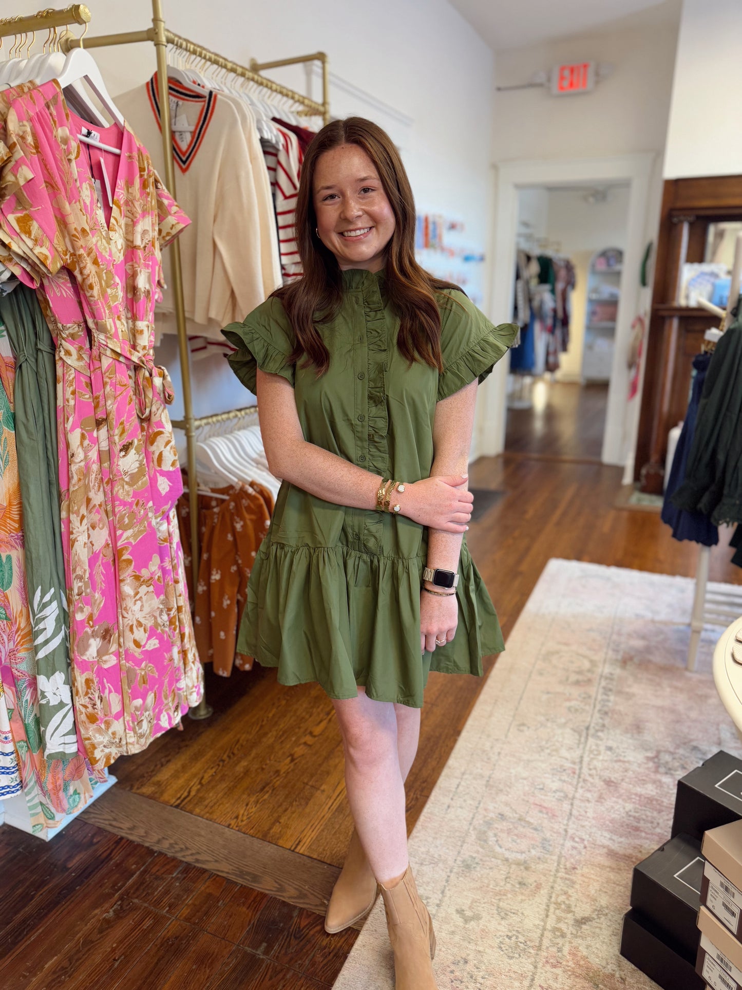 Hampton Green Ruffle Dress