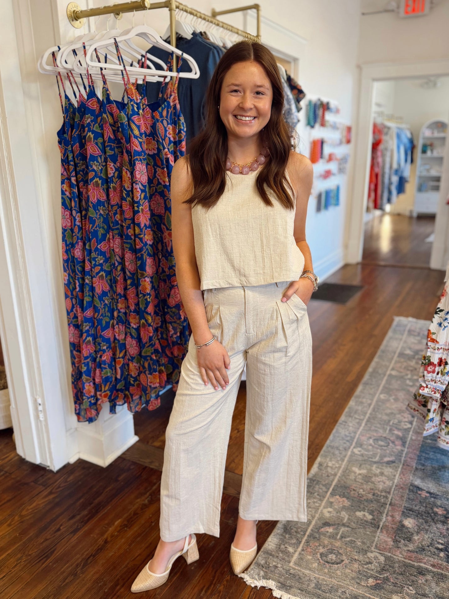 Raleigh Pleated Linen Pants