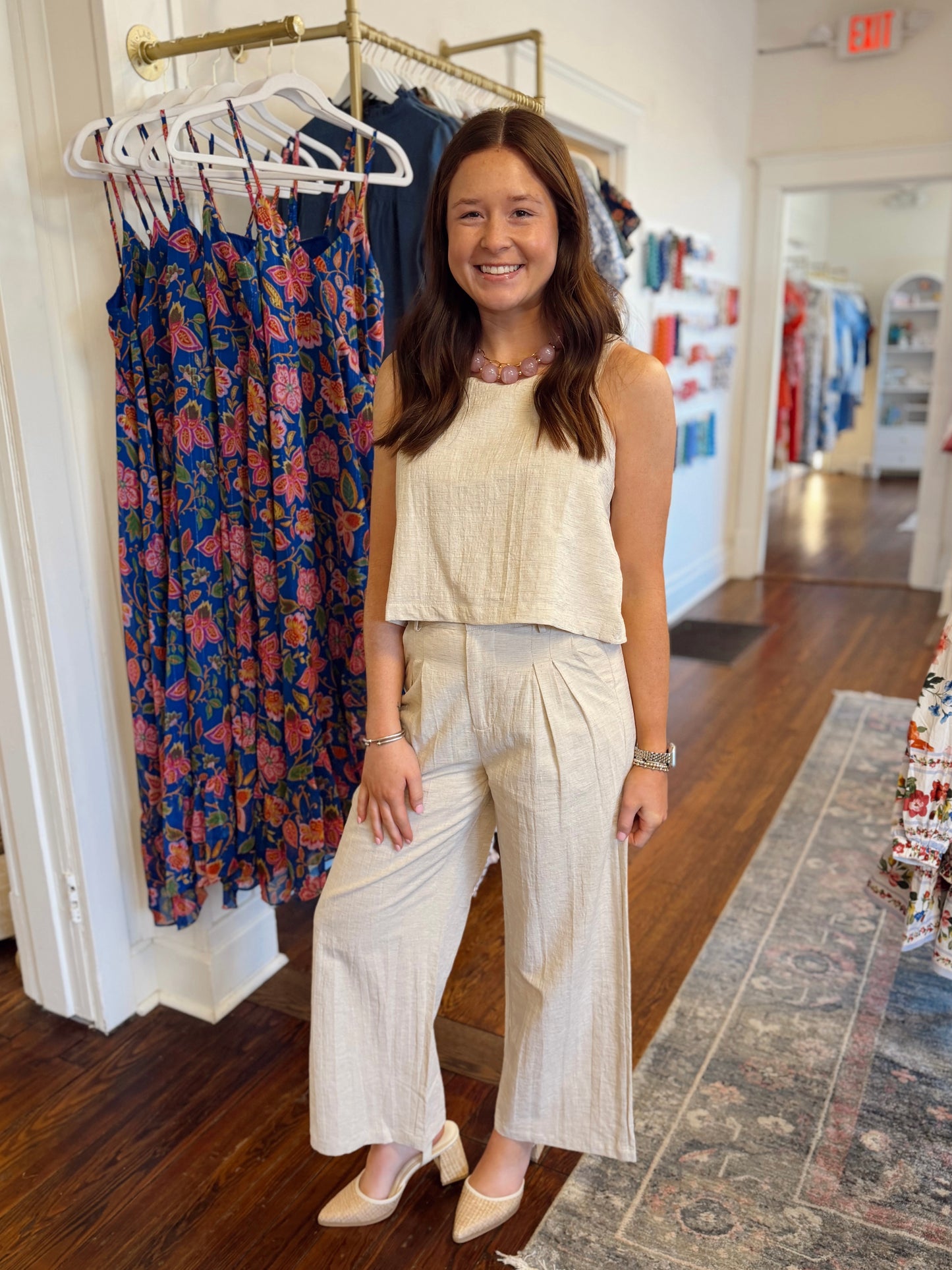 Raleigh Pleated Linen Pants