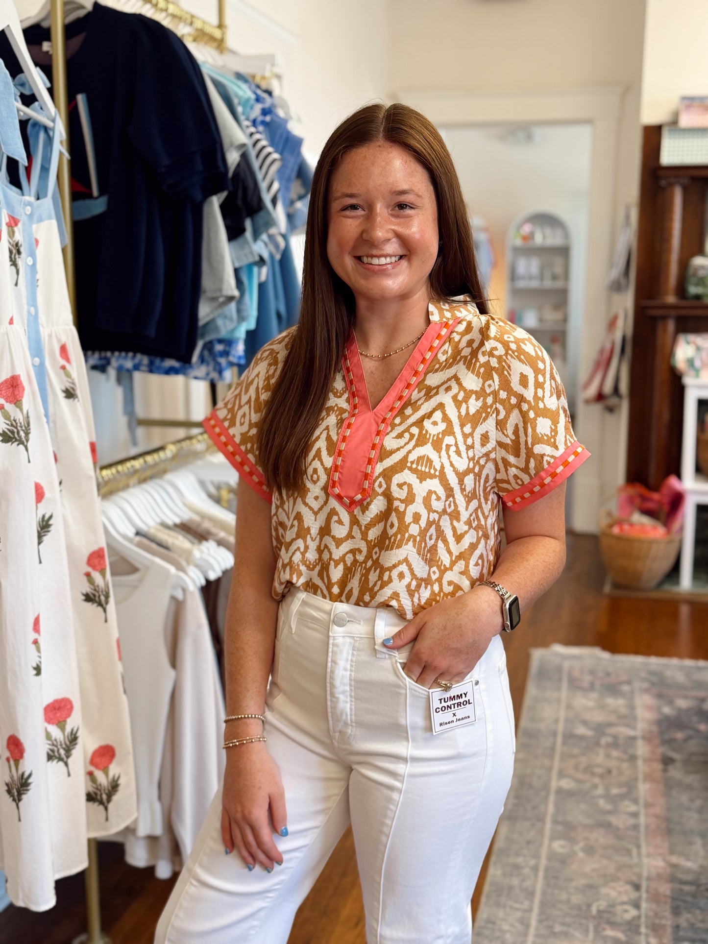 Ruth Pink Stripe Top