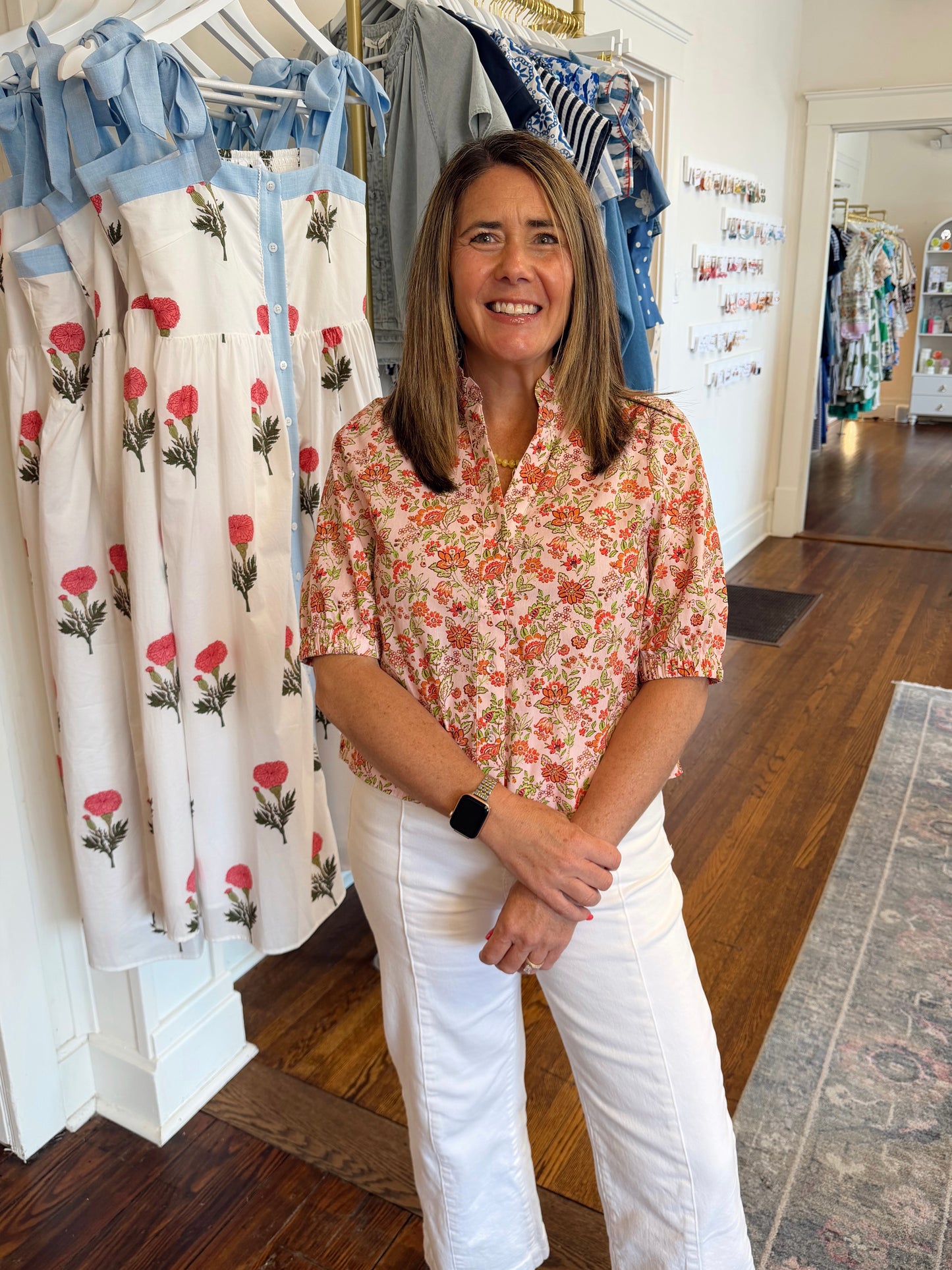 Katrina Pink Floral Top