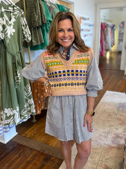 Marybeth Pattern Sweater Vest