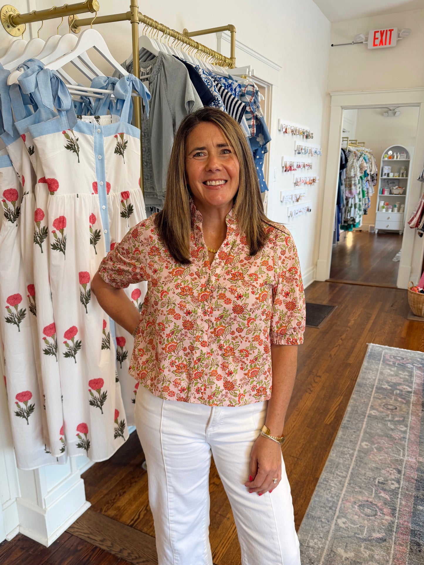 Katrina Pink Floral Top