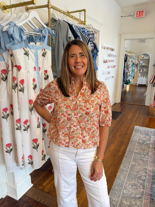 Katrina Pink Floral Top