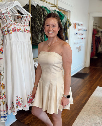 Classy Cream Flare Dress