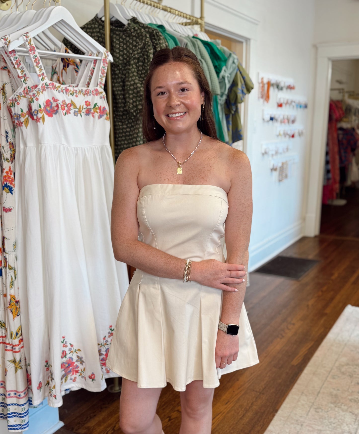 Classy Cream Flare Dress