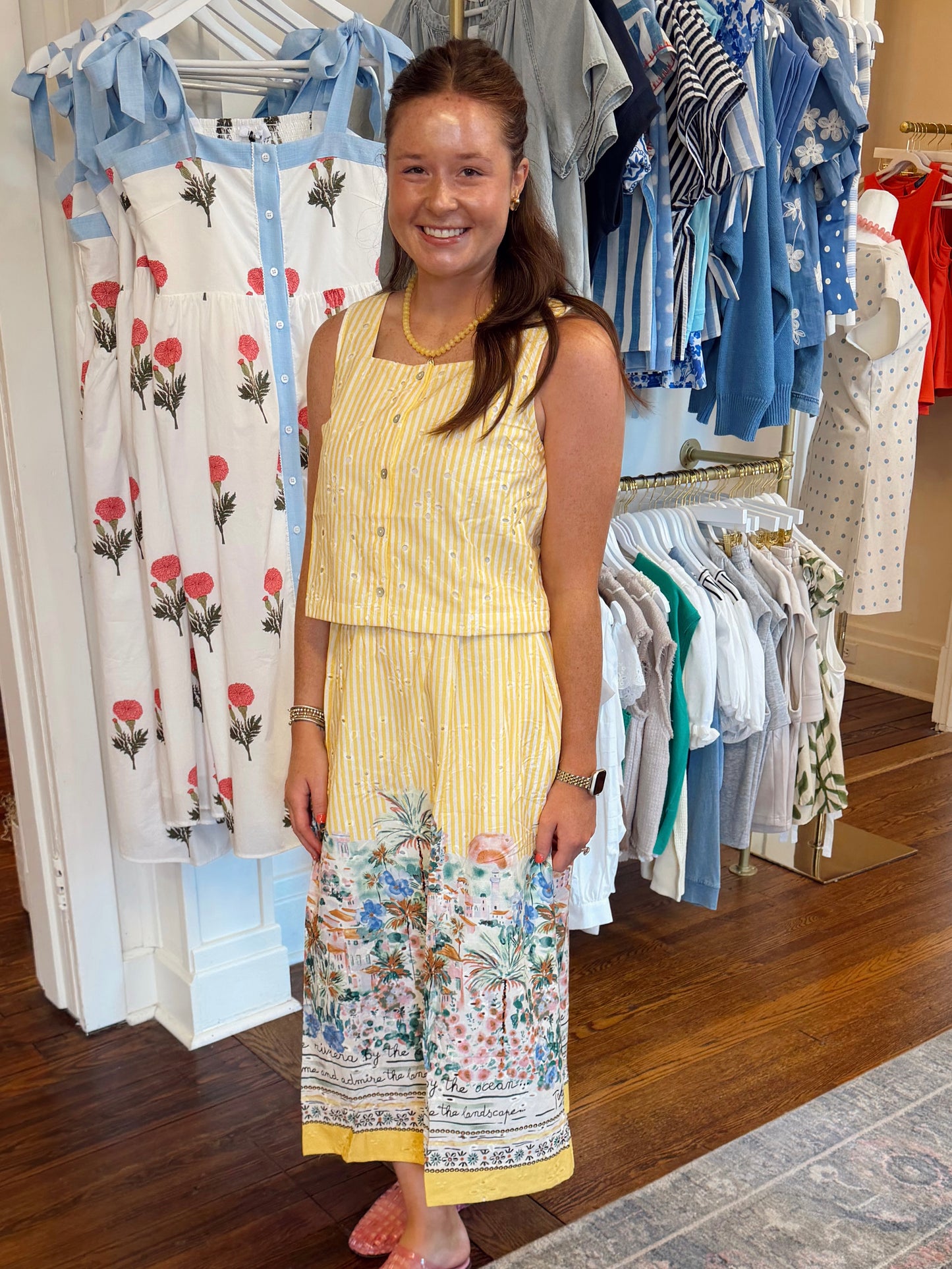 Summerset Stripe Skirt - Yellow