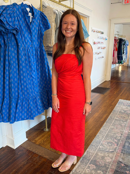 Palmer Metallic Red Dress