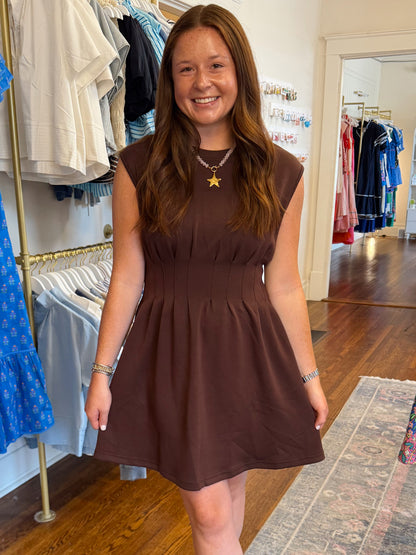 Brownland Pleated Dress