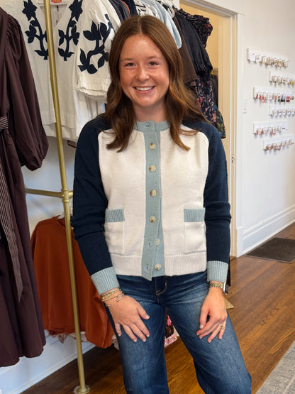 Morning Light Cardigan-Blue