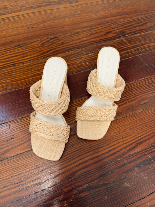 The Barbara Woven Double Band Heel