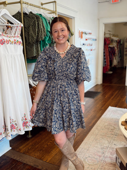 Donnell Blue Floral Dress