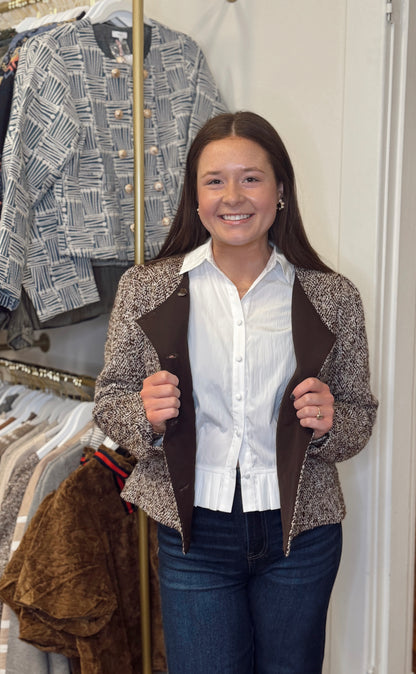 Brenda Brown Tweed Jacket