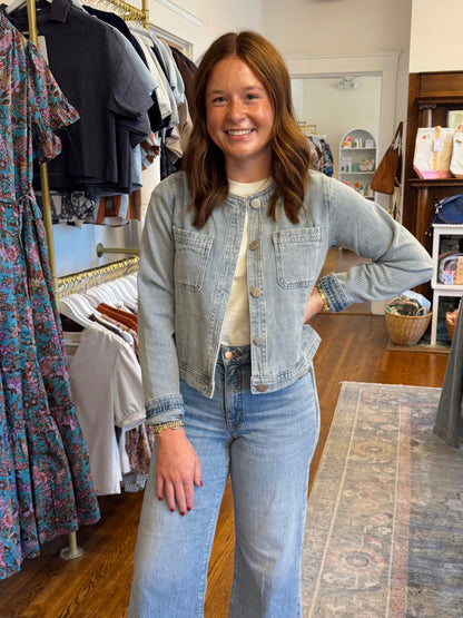 Light Wash Tailored Denim Jacket