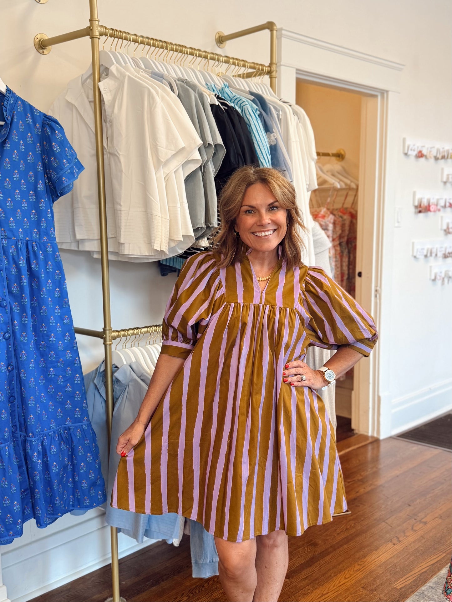 Bonnie Fall Stripe Dress