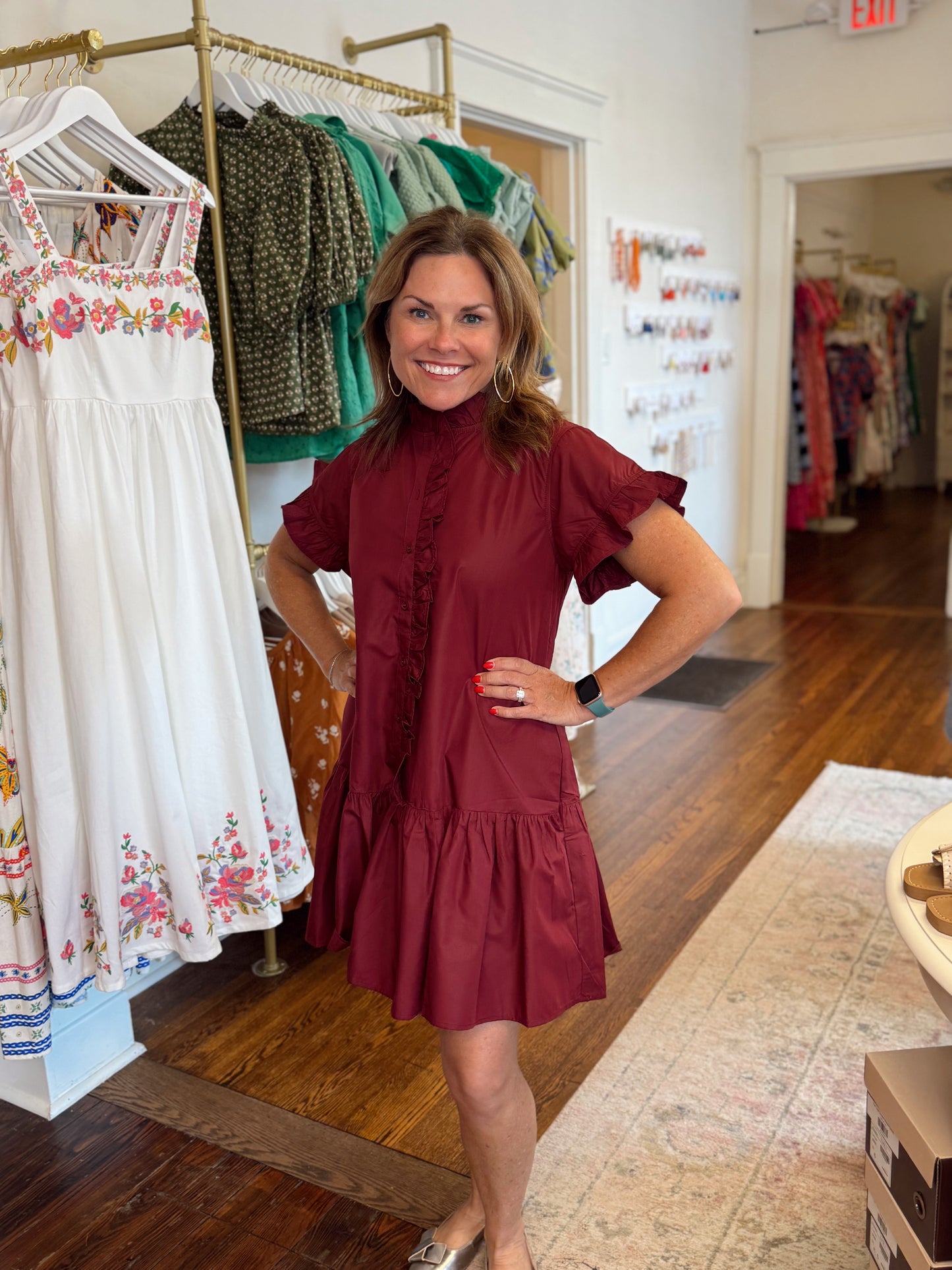 Hail State Puff Sleeve Dress
