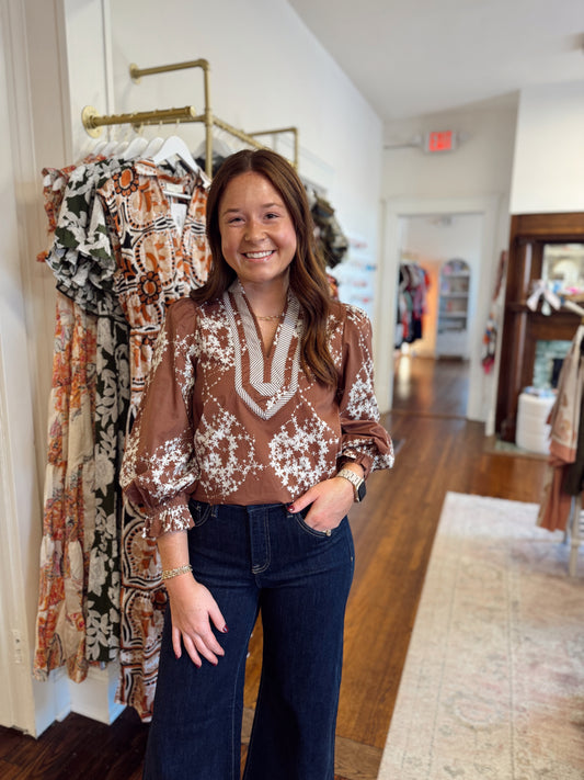 Barleigh Fall Brown Top