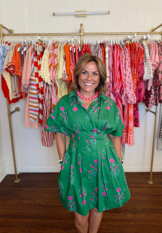 Saura Floral Alix Button Down Dress