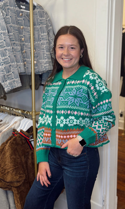 Fair Isle Sweater Cardigan
