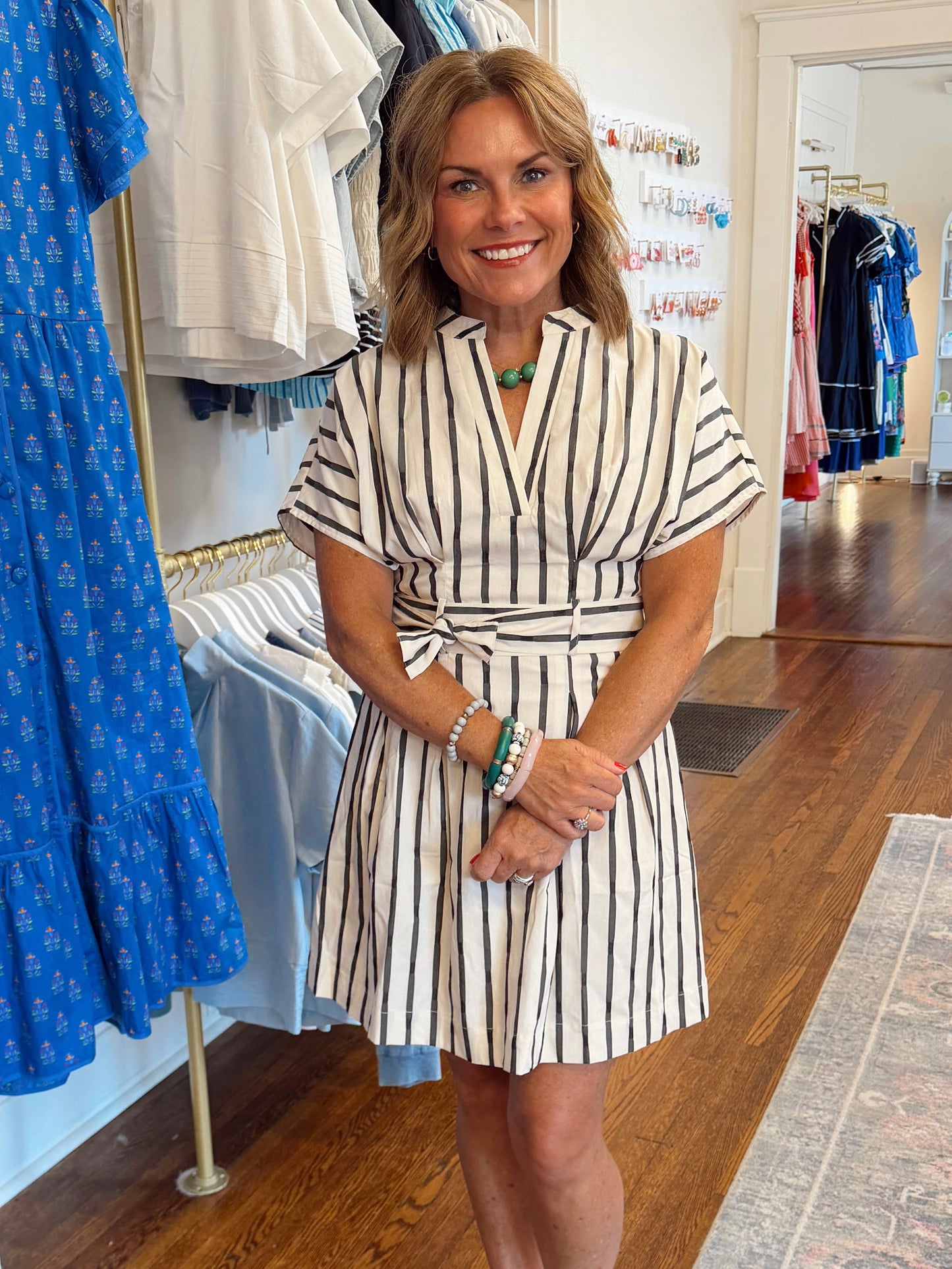 Madison Black & White Stripe Dress