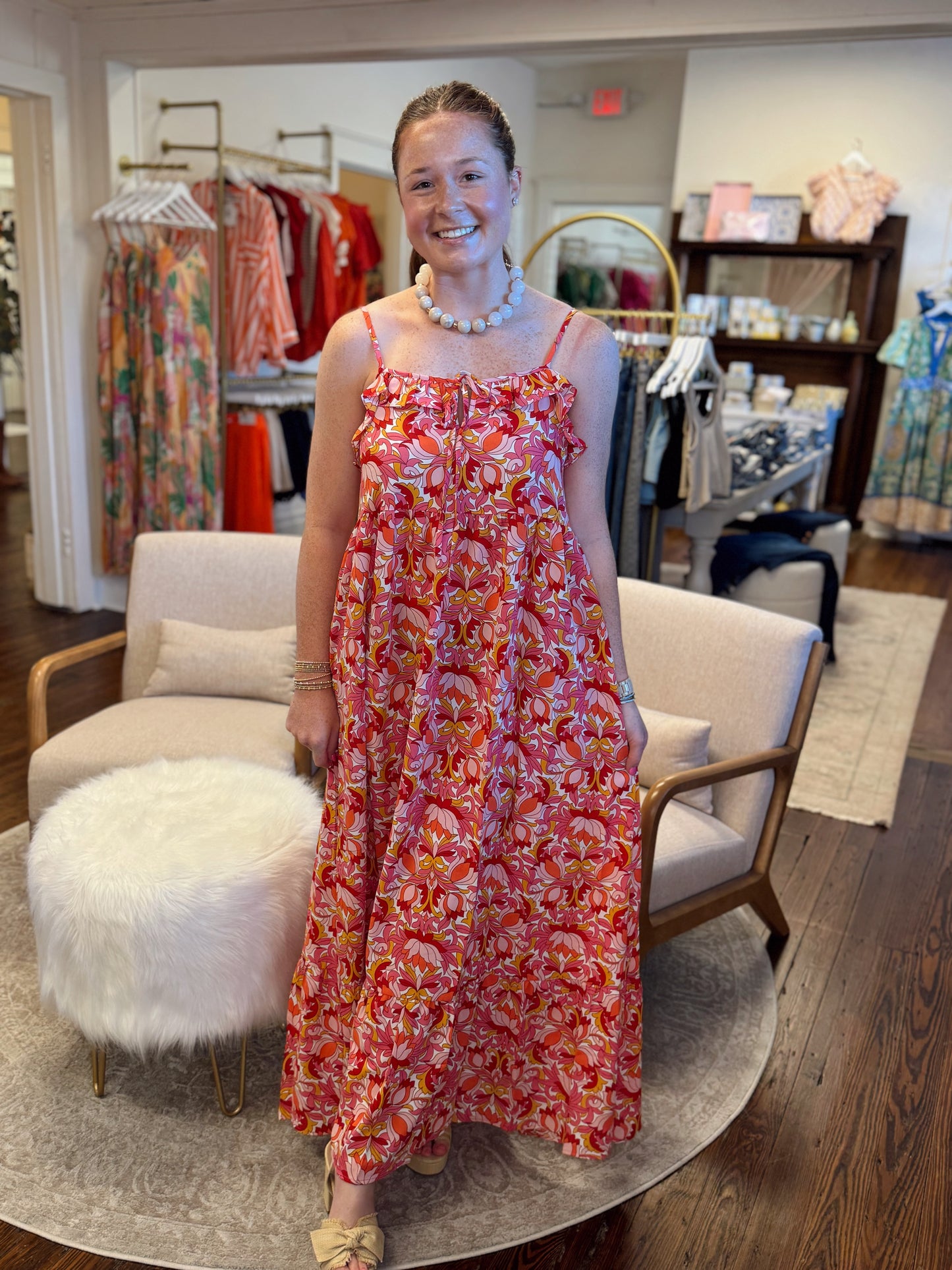 Shades of Pink Floral Maxi