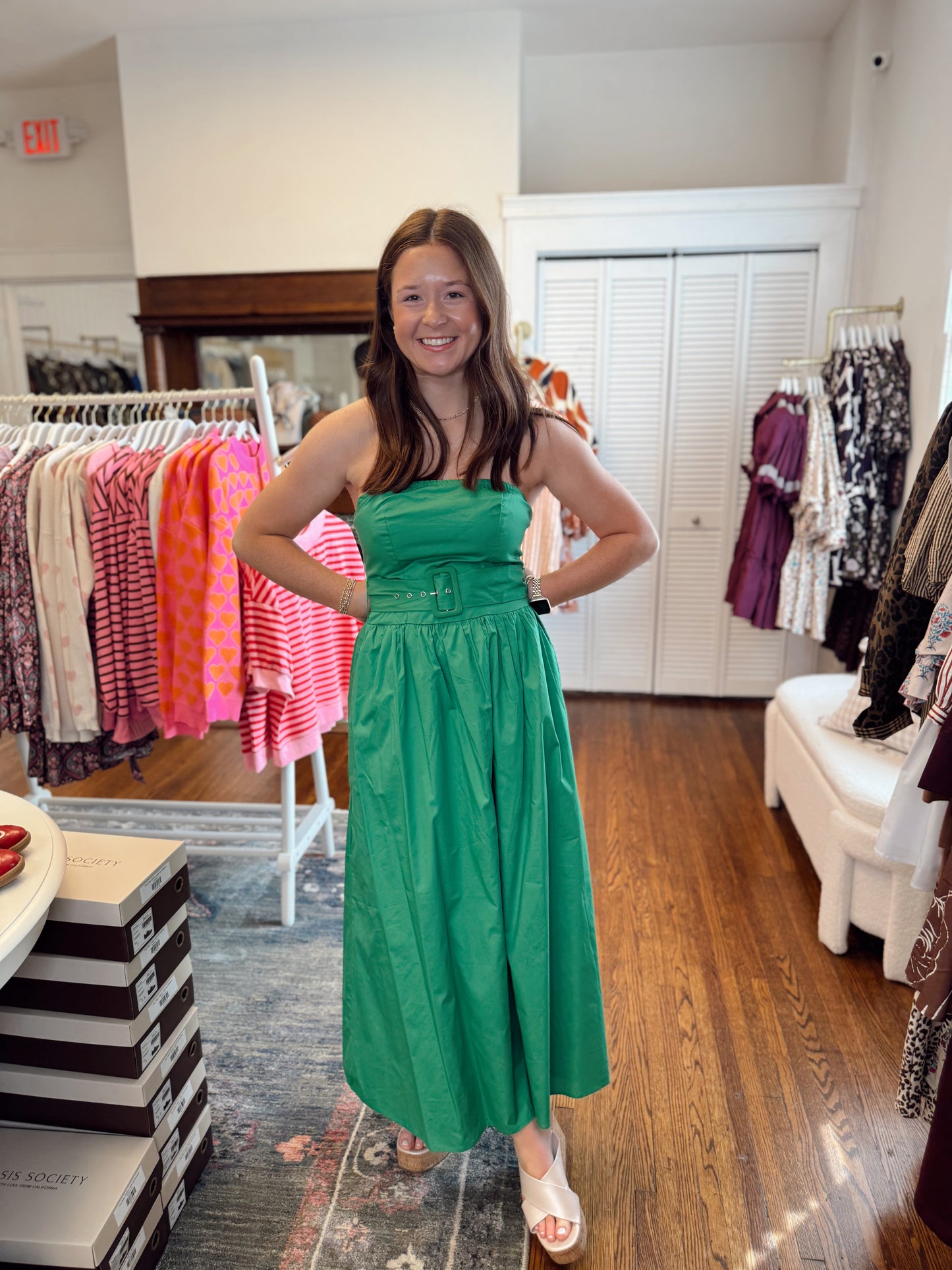 Janelle Strapless Midi Dress