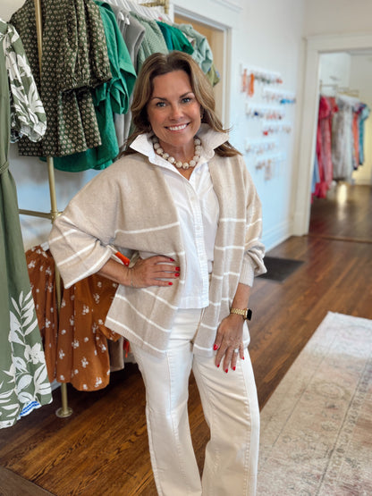 Carlisle Brushed Striped Cardigan