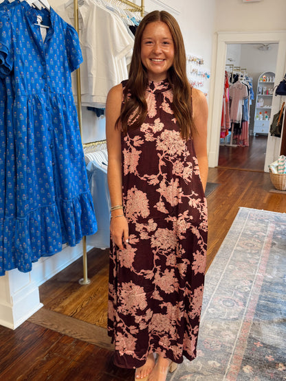 Brooklyn Burgundy Satin Dress